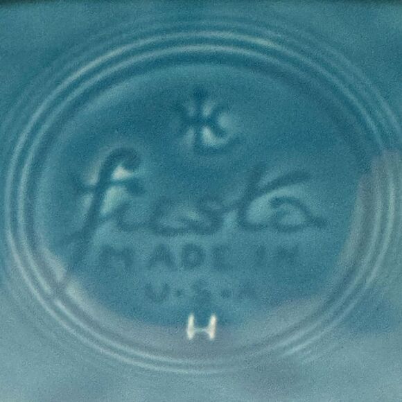 Vintage Fiesta Ware Turquoise Pitcher - Picture 7 of 7